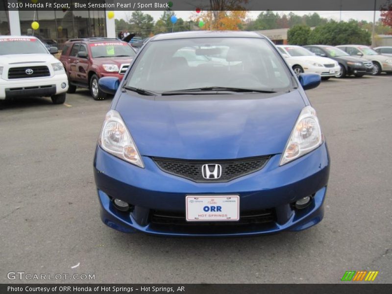 Blue Sensation Pearl / Sport Black 2010 Honda Fit Sport