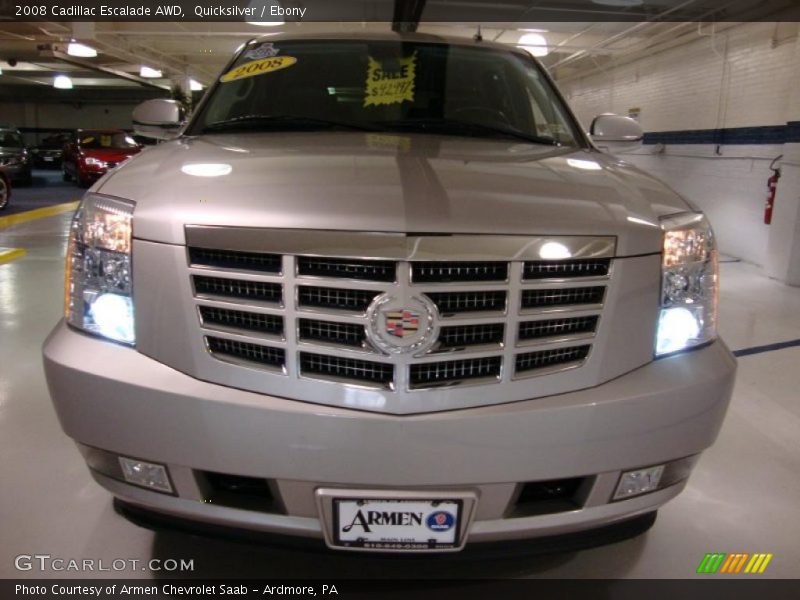 Quicksilver / Ebony 2008 Cadillac Escalade AWD