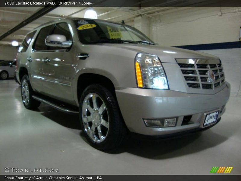 Quicksilver / Ebony 2008 Cadillac Escalade AWD