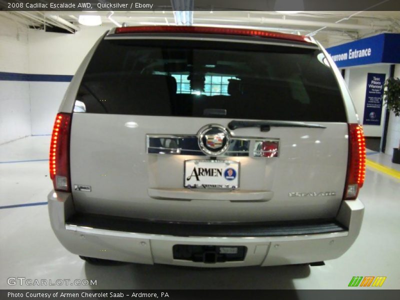 Quicksilver / Ebony 2008 Cadillac Escalade AWD