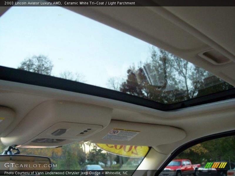 Ceramic White Tri-Coat / Light Parchment 2003 Lincoln Aviator Luxury AWD