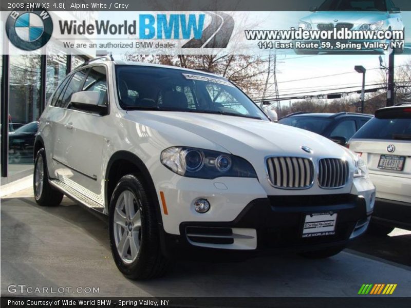 Alpine White / Grey 2008 BMW X5 4.8i