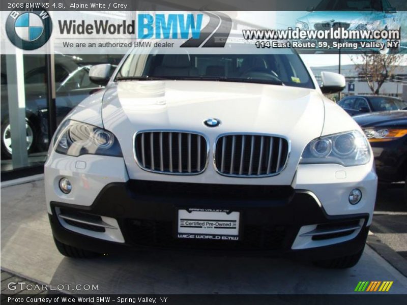 Alpine White / Grey 2008 BMW X5 4.8i