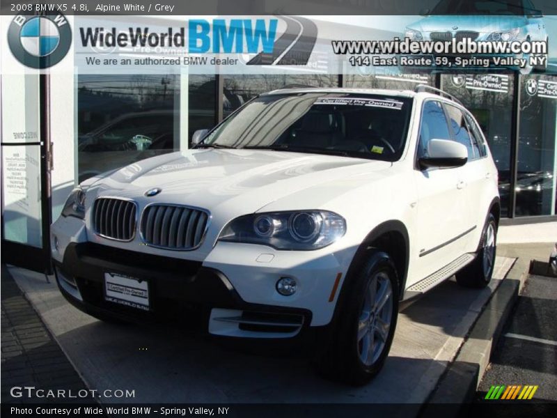 Alpine White / Grey 2008 BMW X5 4.8i