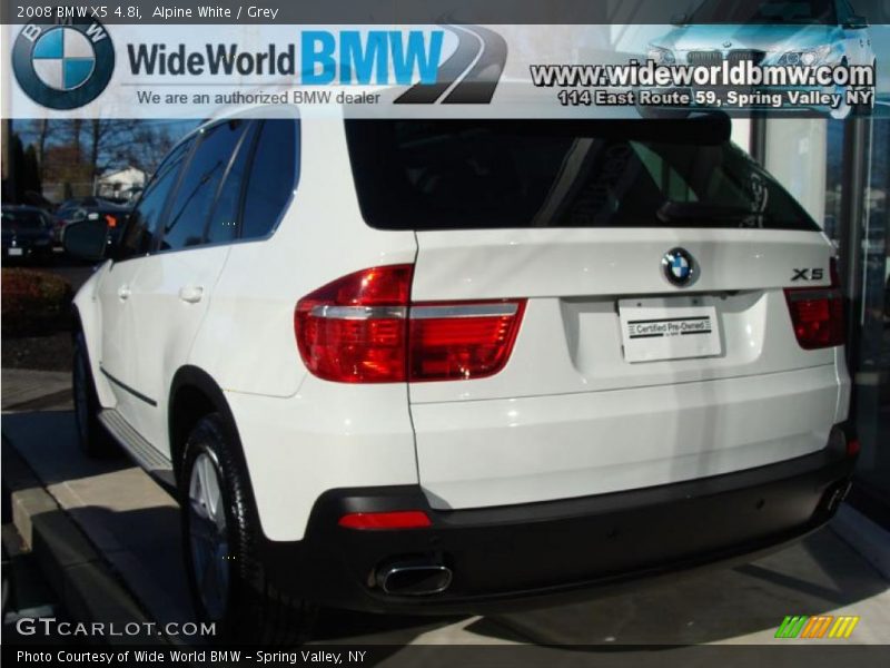 Alpine White / Grey 2008 BMW X5 4.8i