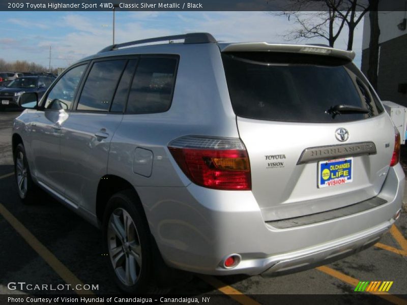 Classic Silver Metallic / Black 2009 Toyota Highlander Sport 4WD