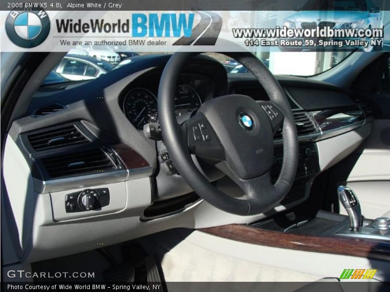 Alpine White / Grey 2008 BMW X5 4.8i