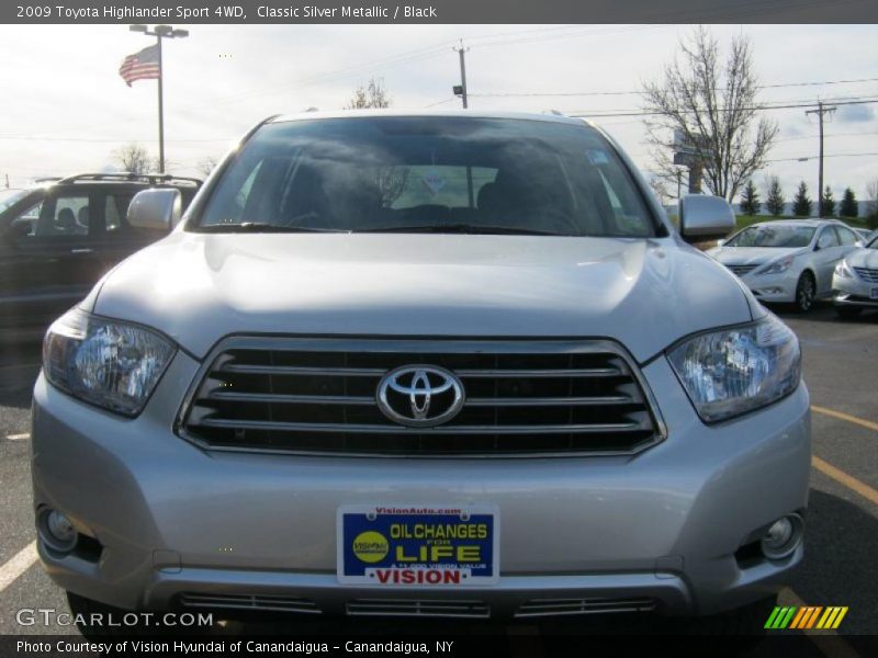 Classic Silver Metallic / Black 2009 Toyota Highlander Sport 4WD