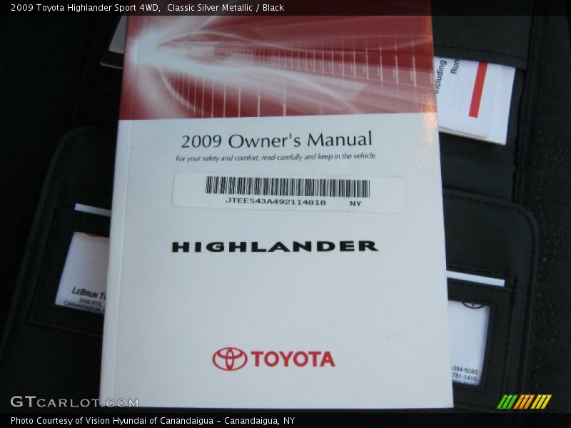 Classic Silver Metallic / Black 2009 Toyota Highlander Sport 4WD