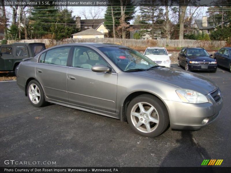 Polished Pewter Metallic / Blond 2003 Nissan Altima 3.5 SE