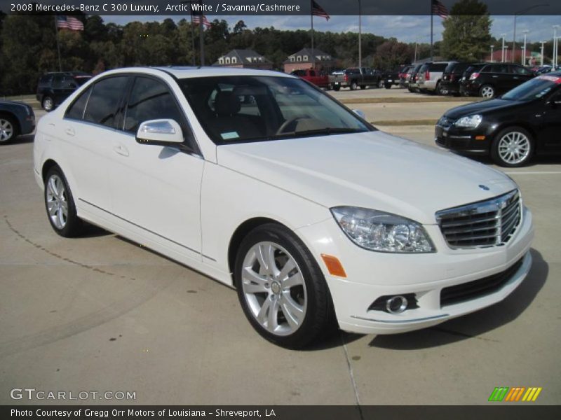 Arctic White / Savanna/Cashmere 2008 Mercedes-Benz C 300 Luxury