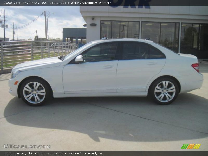 Arctic White / Savanna/Cashmere 2008 Mercedes-Benz C 300 Luxury
