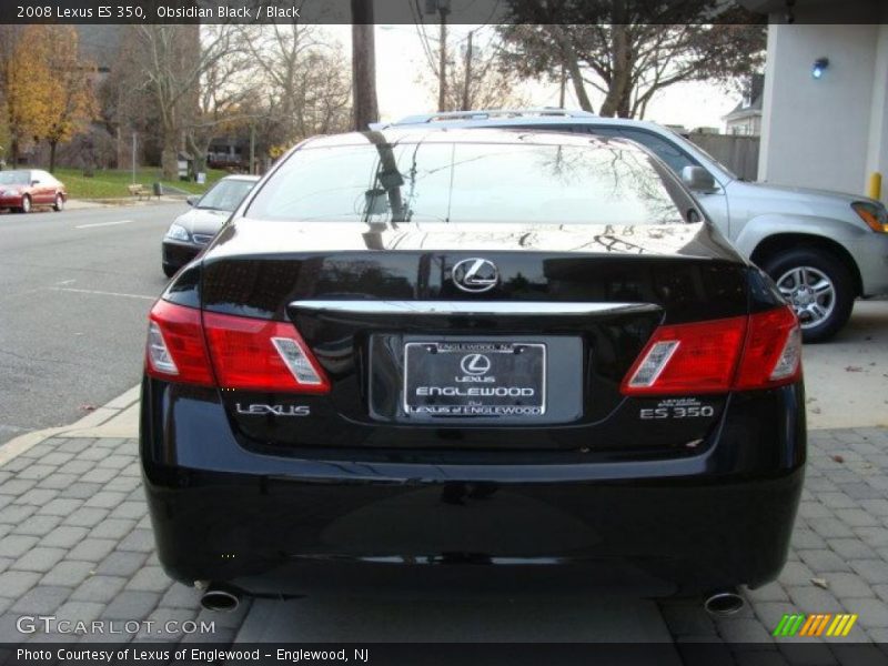 Obsidian Black / Black 2008 Lexus ES 350
