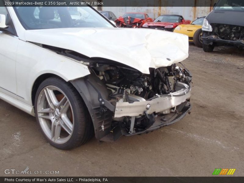 Arctic White / Black 2009 Mercedes-Benz C 350 Sport