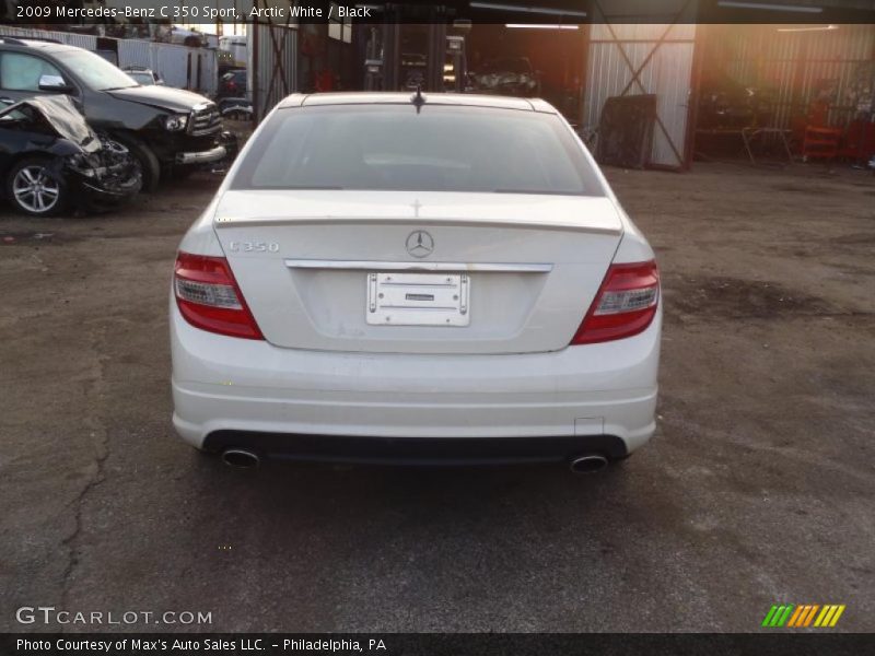 Arctic White / Black 2009 Mercedes-Benz C 350 Sport