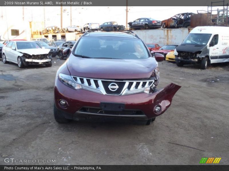 Merlot Metallic / Black 2009 Nissan Murano SL AWD