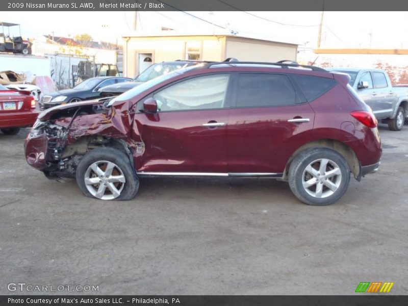 Merlot Metallic / Black 2009 Nissan Murano SL AWD