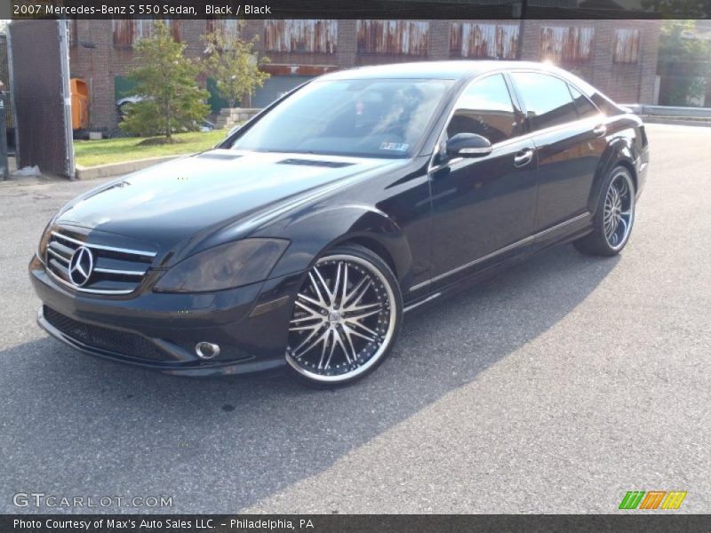 Black / Black 2007 Mercedes-Benz S 550 Sedan