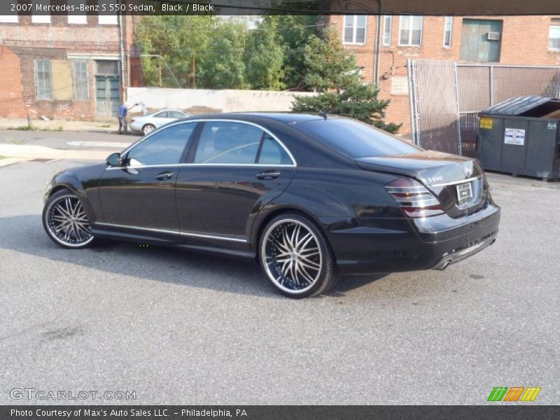 Black / Black 2007 Mercedes-Benz S 550 Sedan