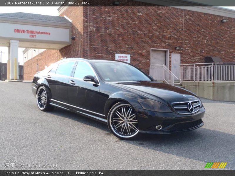 Black / Black 2007 Mercedes-Benz S 550 Sedan