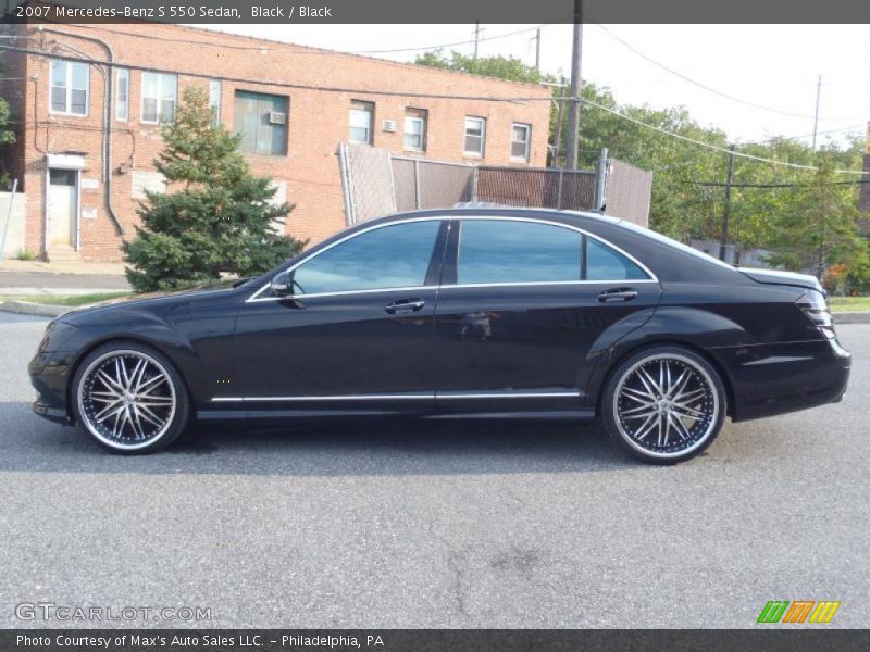 Black / Black 2007 Mercedes-Benz S 550 Sedan