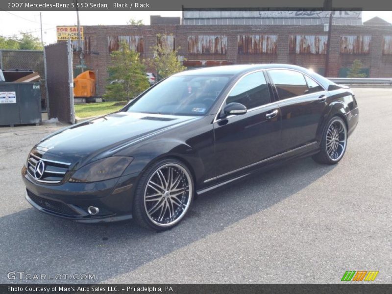 Black / Black 2007 Mercedes-Benz S 550 Sedan