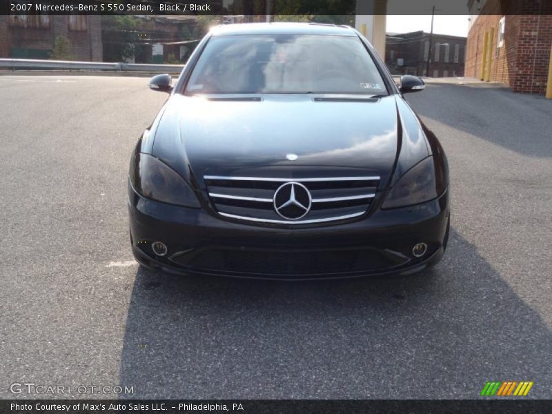 Black / Black 2007 Mercedes-Benz S 550 Sedan