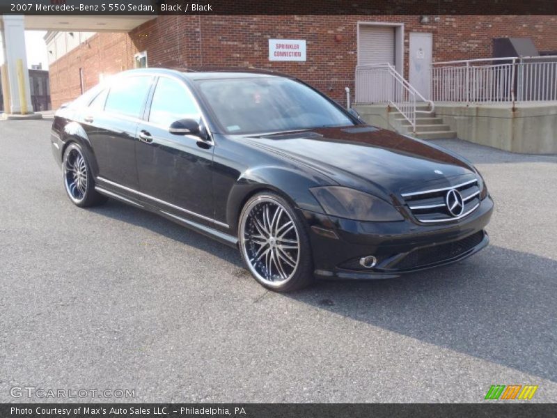 Black / Black 2007 Mercedes-Benz S 550 Sedan