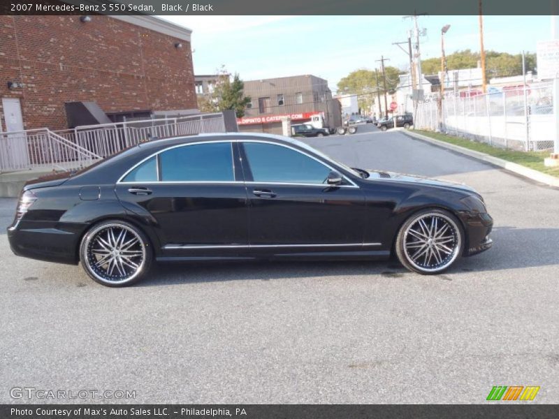 Black / Black 2007 Mercedes-Benz S 550 Sedan