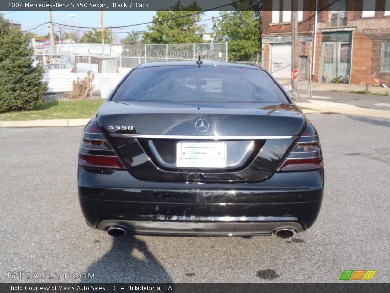 Black / Black 2007 Mercedes-Benz S 550 Sedan