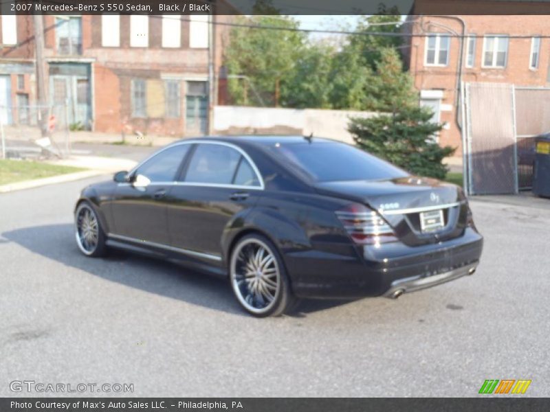 Black / Black 2007 Mercedes-Benz S 550 Sedan