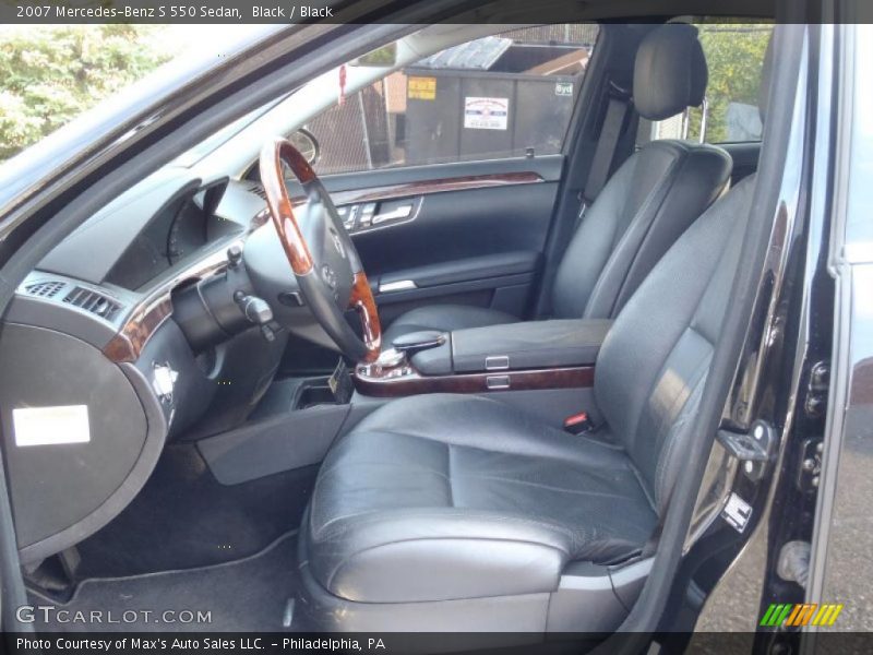 Black / Black 2007 Mercedes-Benz S 550 Sedan