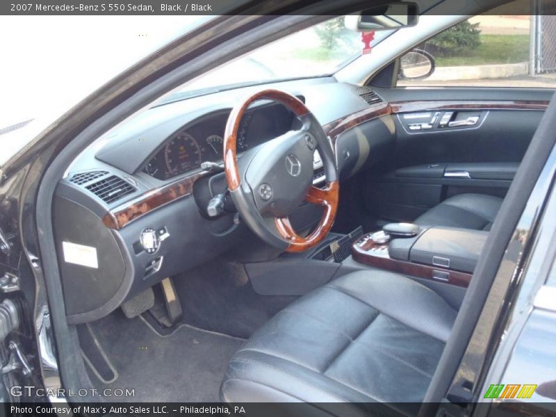 Black / Black 2007 Mercedes-Benz S 550 Sedan