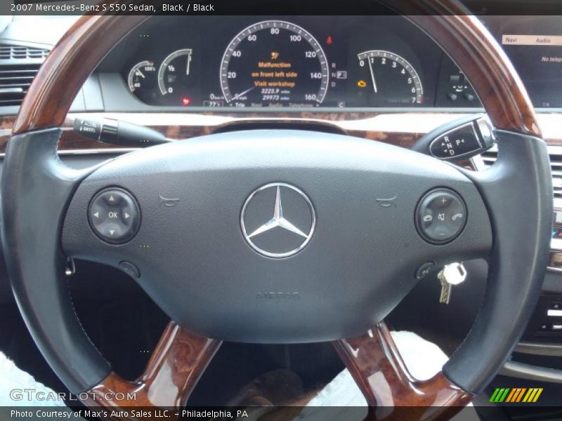 Black / Black 2007 Mercedes-Benz S 550 Sedan