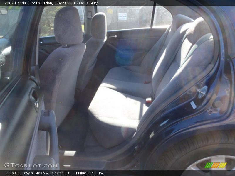 Eternal Blue Pearl / Gray 2002 Honda Civic EX Sedan
