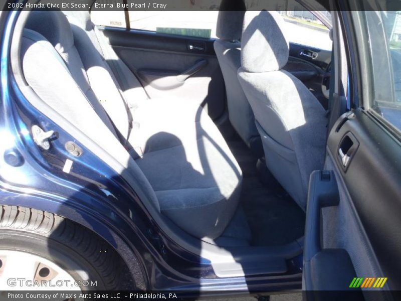 Eternal Blue Pearl / Gray 2002 Honda Civic EX Sedan