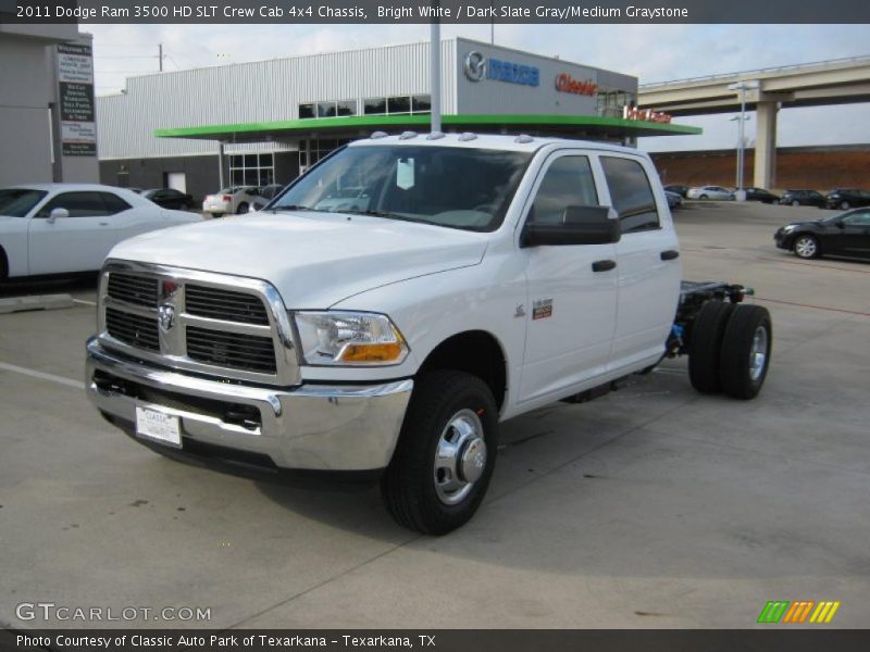 Front 3/4 View of 2011 Ram 3500 HD SLT Crew Cab 4x4 Chassis