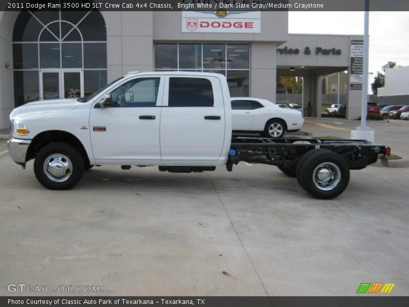 Bright White / Dark Slate Gray/Medium Graystone 2011 Dodge Ram 3500 HD SLT Crew Cab 4x4 Chassis
