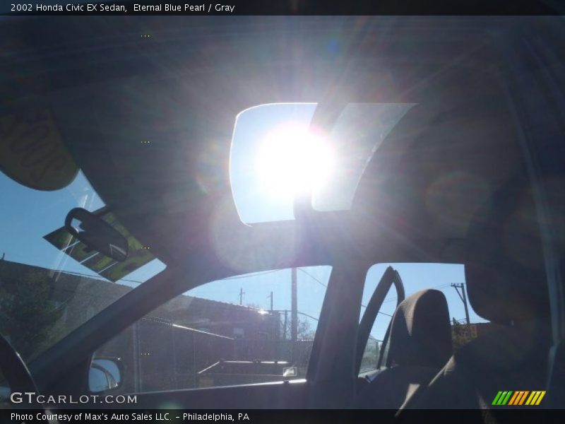 Eternal Blue Pearl / Gray 2002 Honda Civic EX Sedan