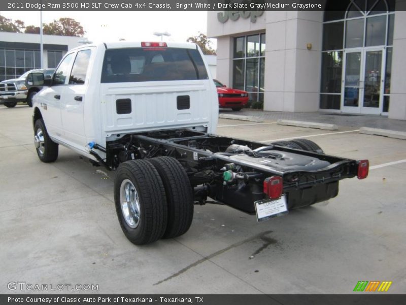 Bright White / Dark Slate Gray/Medium Graystone 2011 Dodge Ram 3500 HD SLT Crew Cab 4x4 Chassis