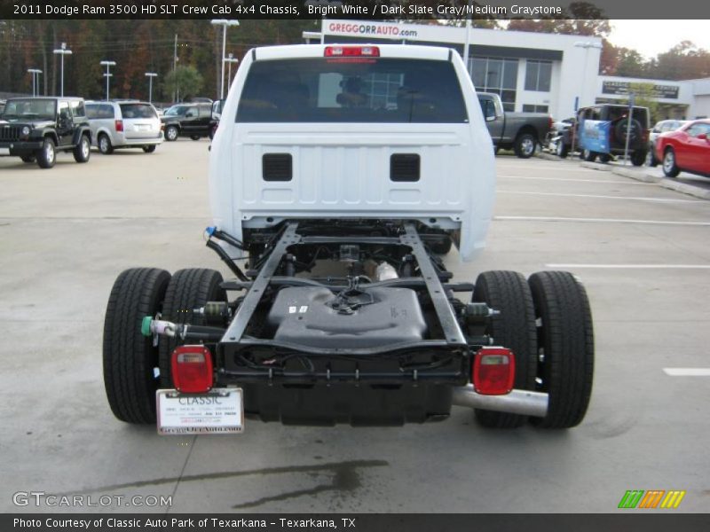 Bright White / Dark Slate Gray/Medium Graystone 2011 Dodge Ram 3500 HD SLT Crew Cab 4x4 Chassis