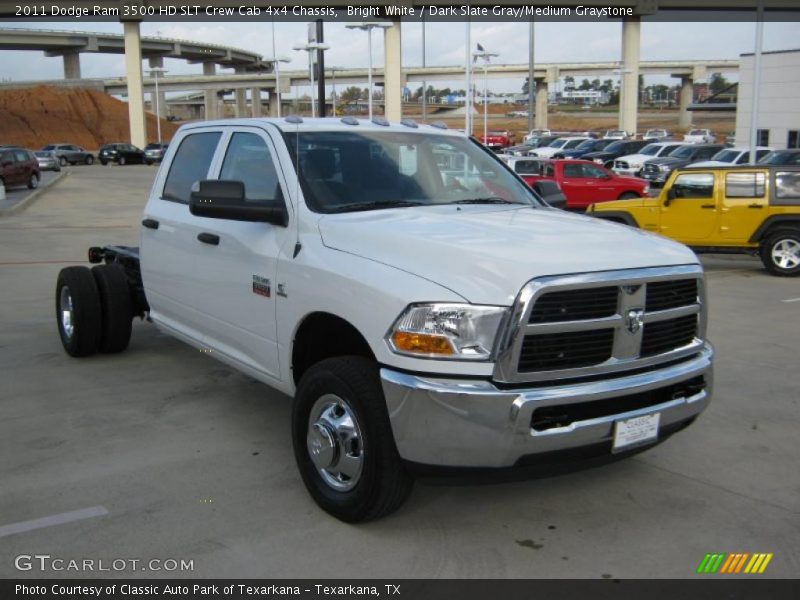 Bright White / Dark Slate Gray/Medium Graystone 2011 Dodge Ram 3500 HD SLT Crew Cab 4x4 Chassis