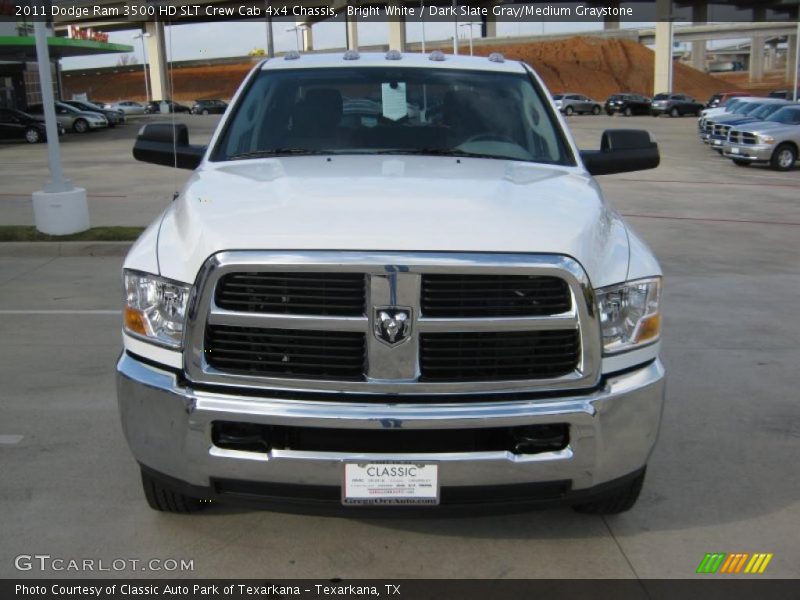 Bright White / Dark Slate Gray/Medium Graystone 2011 Dodge Ram 3500 HD SLT Crew Cab 4x4 Chassis
