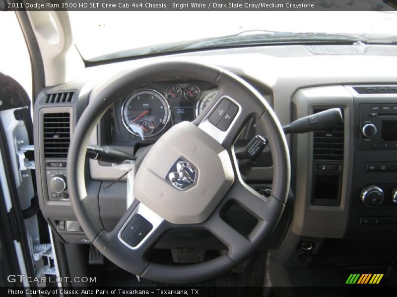 Bright White / Dark Slate Gray/Medium Graystone 2011 Dodge Ram 3500 HD SLT Crew Cab 4x4 Chassis
