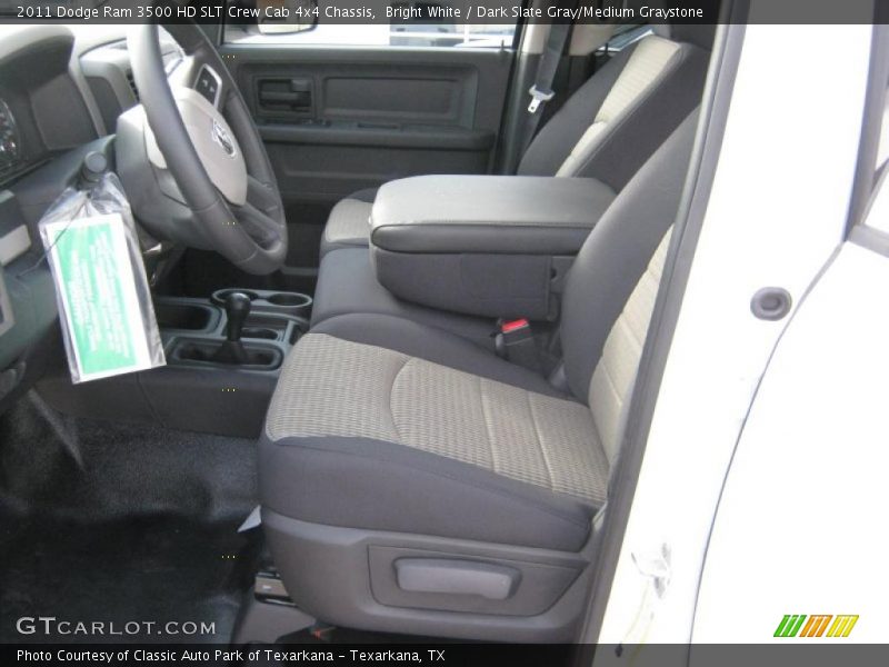 Bright White / Dark Slate Gray/Medium Graystone 2011 Dodge Ram 3500 HD SLT Crew Cab 4x4 Chassis