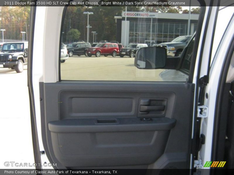 Bright White / Dark Slate Gray/Medium Graystone 2011 Dodge Ram 3500 HD SLT Crew Cab 4x4 Chassis