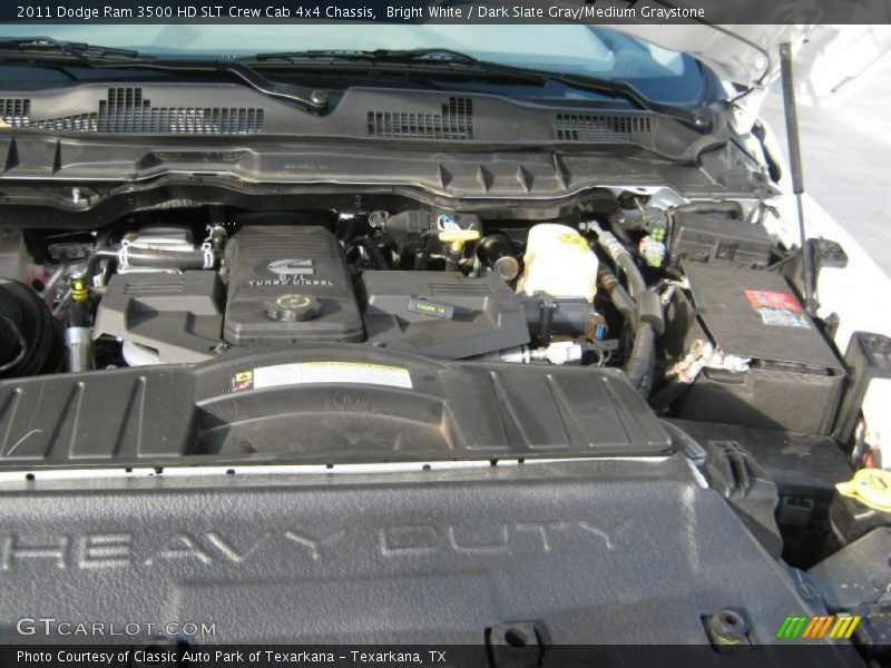 Bright White / Dark Slate Gray/Medium Graystone 2011 Dodge Ram 3500 HD SLT Crew Cab 4x4 Chassis