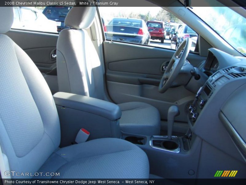 White / Titanium Gray 2008 Chevrolet Malibu Classic LS Sedan