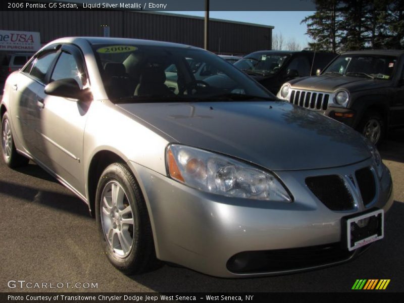 Liquid Silver Metallic / Ebony 2006 Pontiac G6 Sedan