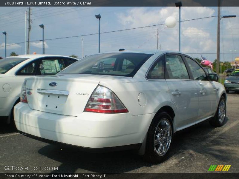 Oxford White / Camel 2008 Ford Taurus Limited